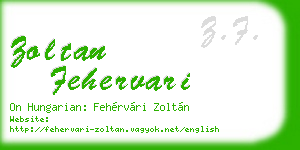 zoltan fehervari business card